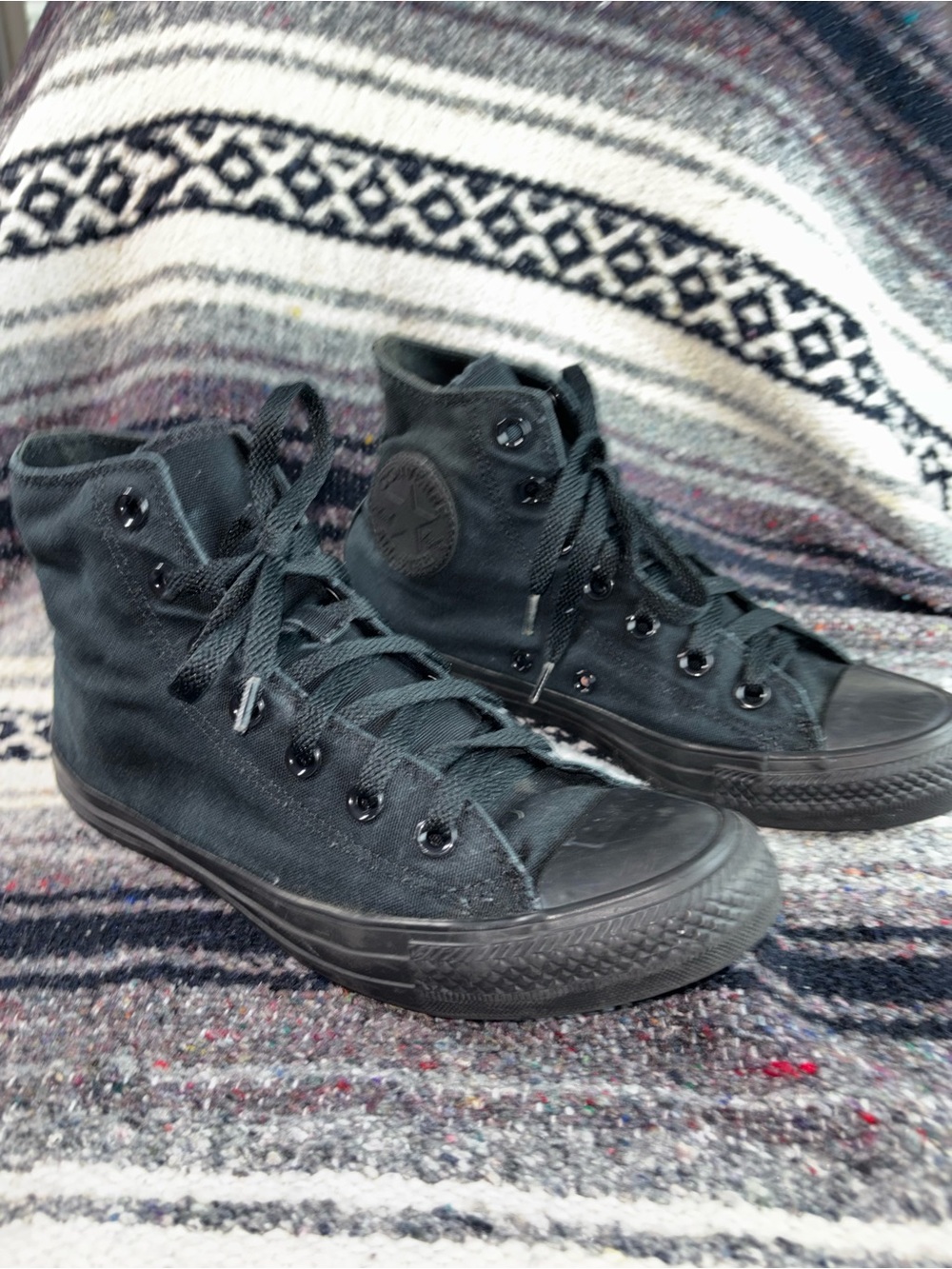 Converse Chuck Taylor All Star High Top Canvas Sneakers Black Womens 8